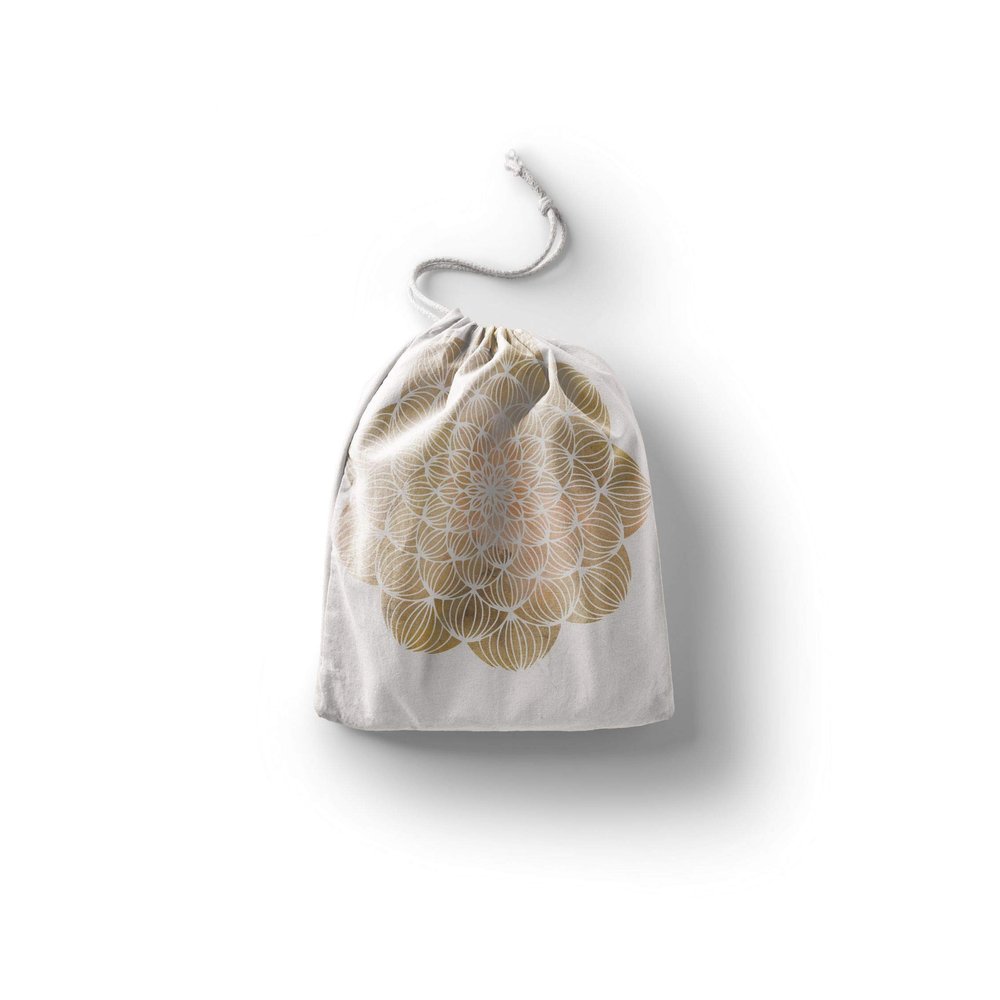 Le Jardin du Lin Printed Cotton Drawstring Bags