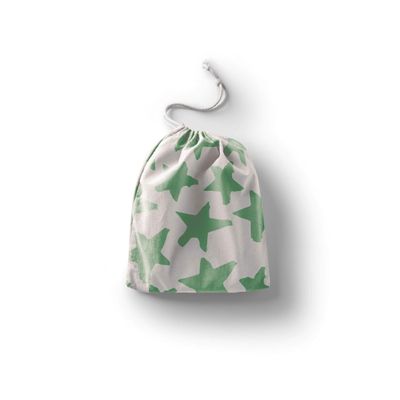 Le Jardin du Lin Printed Cotton Drawstring Bag, Reusable, Foldable, 20 x 30 cm
