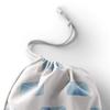 Le Jardin du Lin Printed Cotton Drawstring Bag, Reusable Shopping Tote, 30 x 40 cm view 3