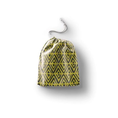 Le Jardin du Lin Printed Cotton Drawstring Bag, 20 x 30 cm