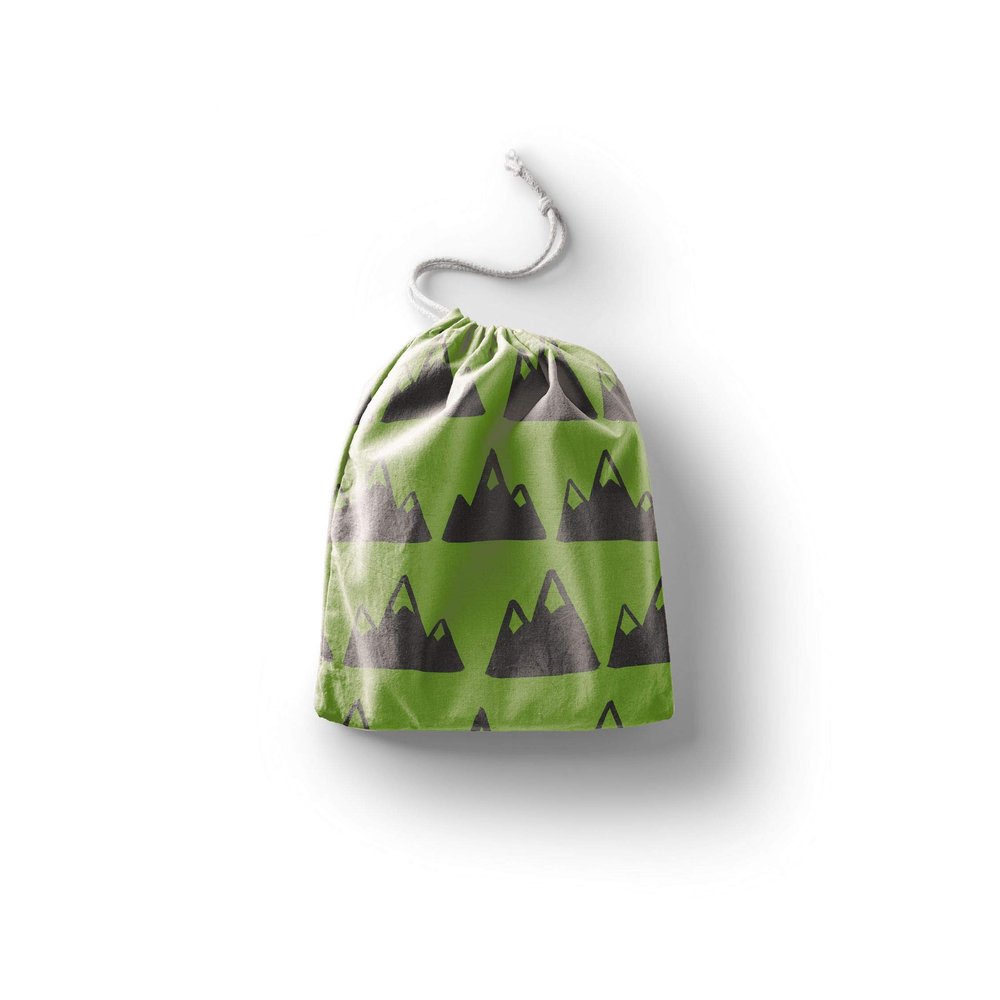 Le Jardin du Lin Printed Cotton Drawstring Bag, Reusable, Foldable, 20 x 30 cm
