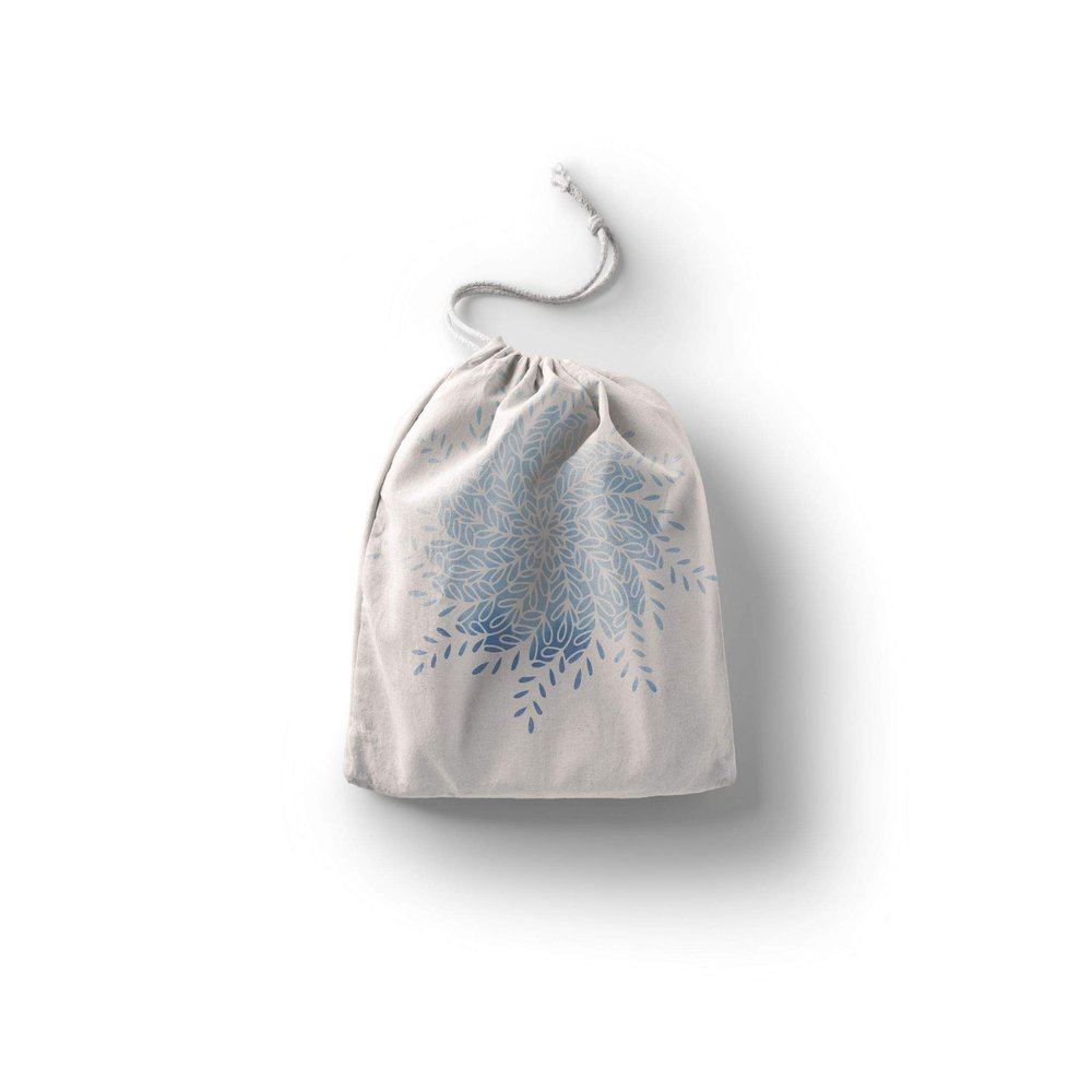 Le Jardin du Lin Printed Cotton Drawstring Bags