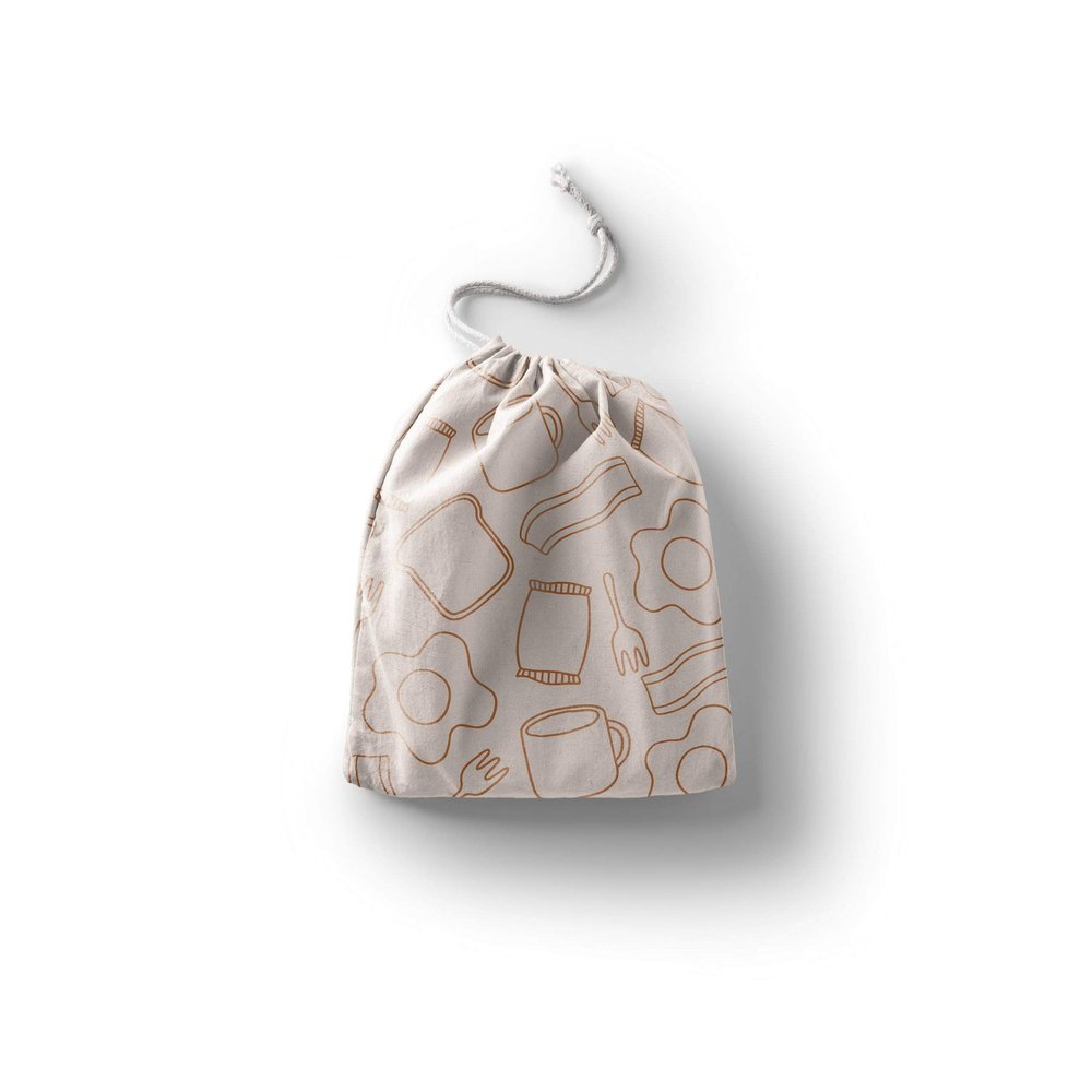 Le Jardin du Lin Printed Cotton Drawstring Bags