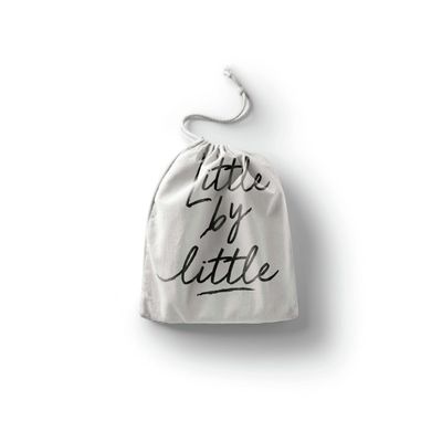 Le Jardin du Lin Printed Cotton Drawstring Bag, Reusable, Foldable, 12 x 15 cm