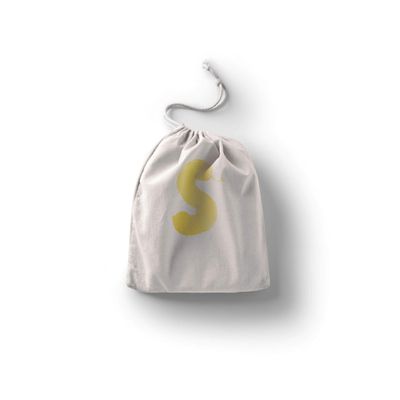 Le Jardin du Lin Printed Cotton Drawstring Bag, Reusable, Foldable, 20 x 30 cm