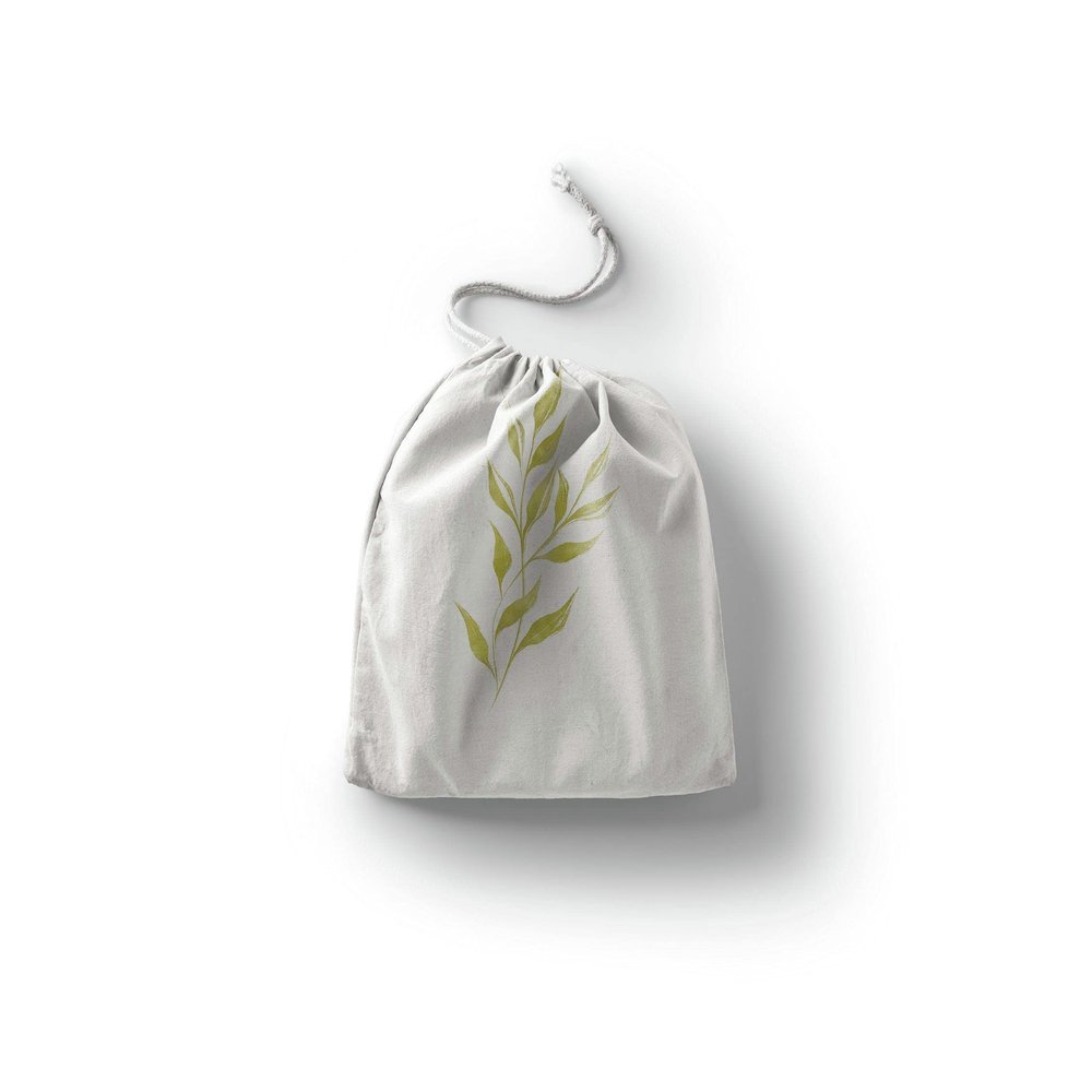 Le Jardin du Lin Printed Cotton Drawstring Bags