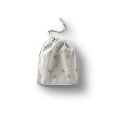 Le Jardin du Lin Printed Cotton Drawstring Bag, Reusable, 12 x 15 cm