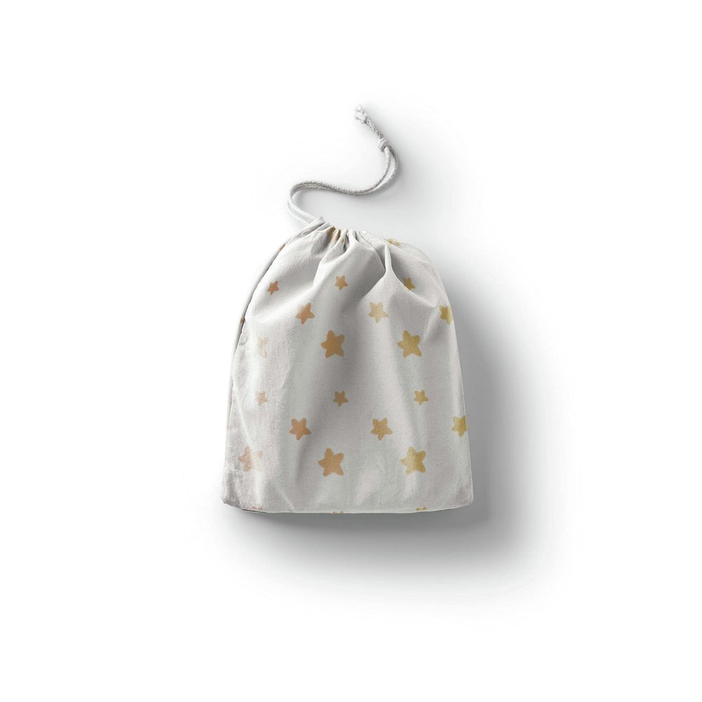 Le Jardin du Lin Printed Cotton Drawstring Bag, Reusable, 12 x 15 cm