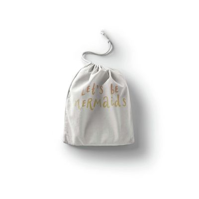 Le Jardin du Lin Printed Cotton Drawstring Bag, Reusable, Foldable, 12 x 15 cm