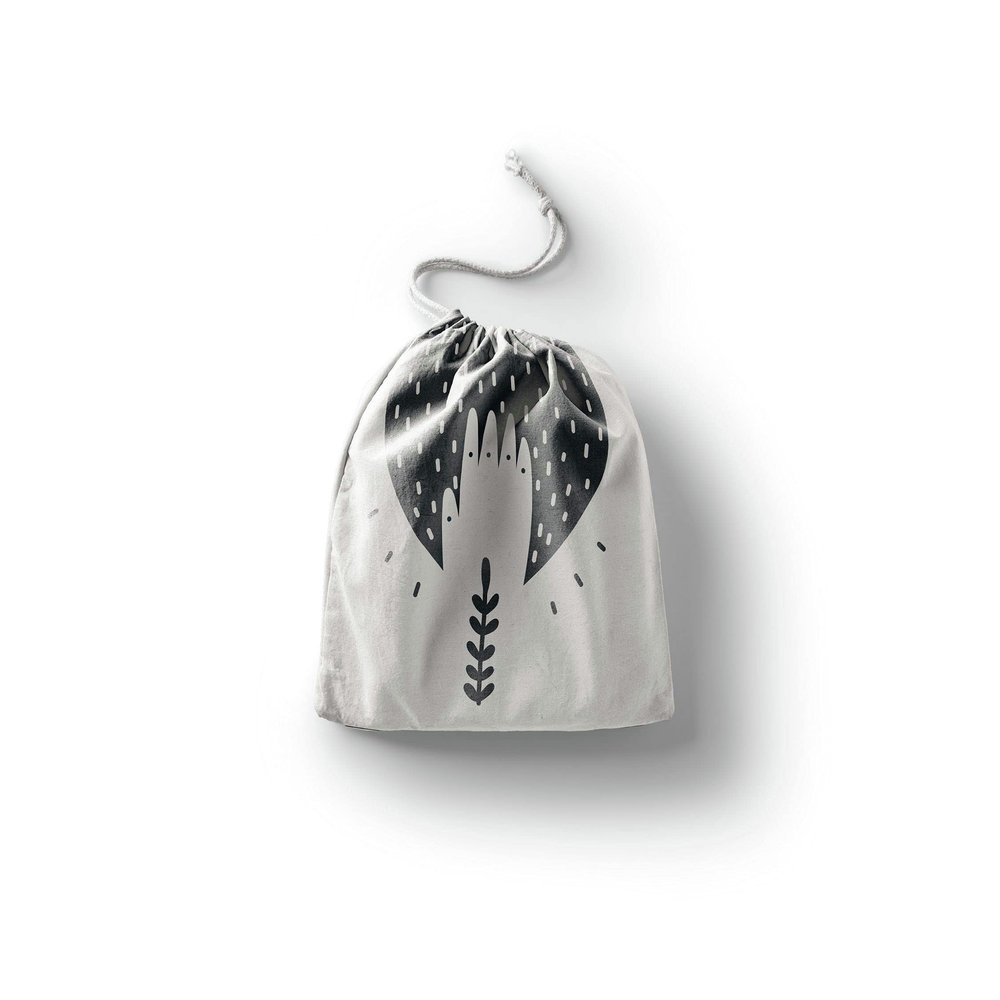 Le Jardin du Lin Printed Cotton Drawstring Bags