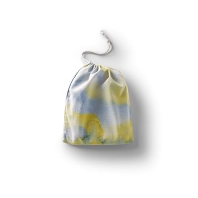 Le Jardin du Lin Printed Cotton Drawstring Bag, Reusable, 12 x 15 cm