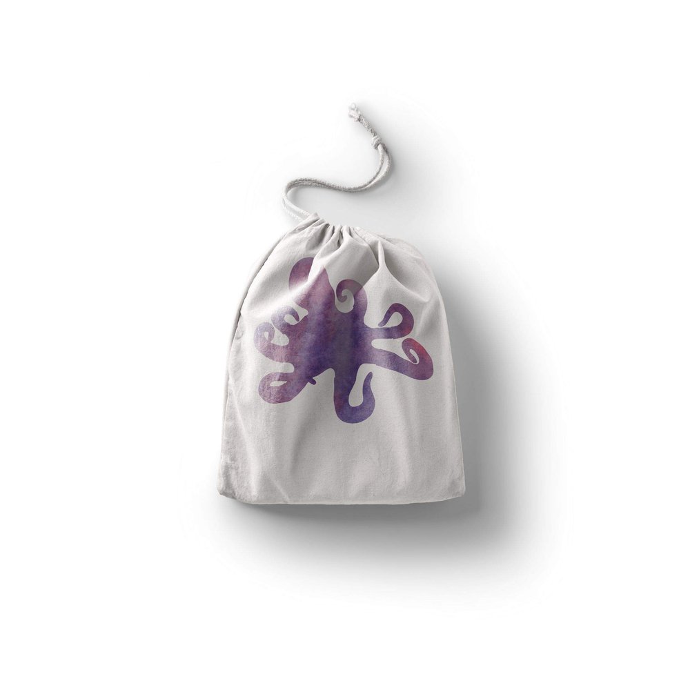 Le Jardin du Lin Printed Cotton Drawstring Bags, Reusable, Foldable, 12 x 15 cm