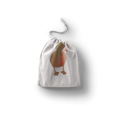 Le Jardin du Lin Printed Cotton Drawstring Bags, Reusable Multipurpose Shopping Bag, Foldable, 20 x 30 cm