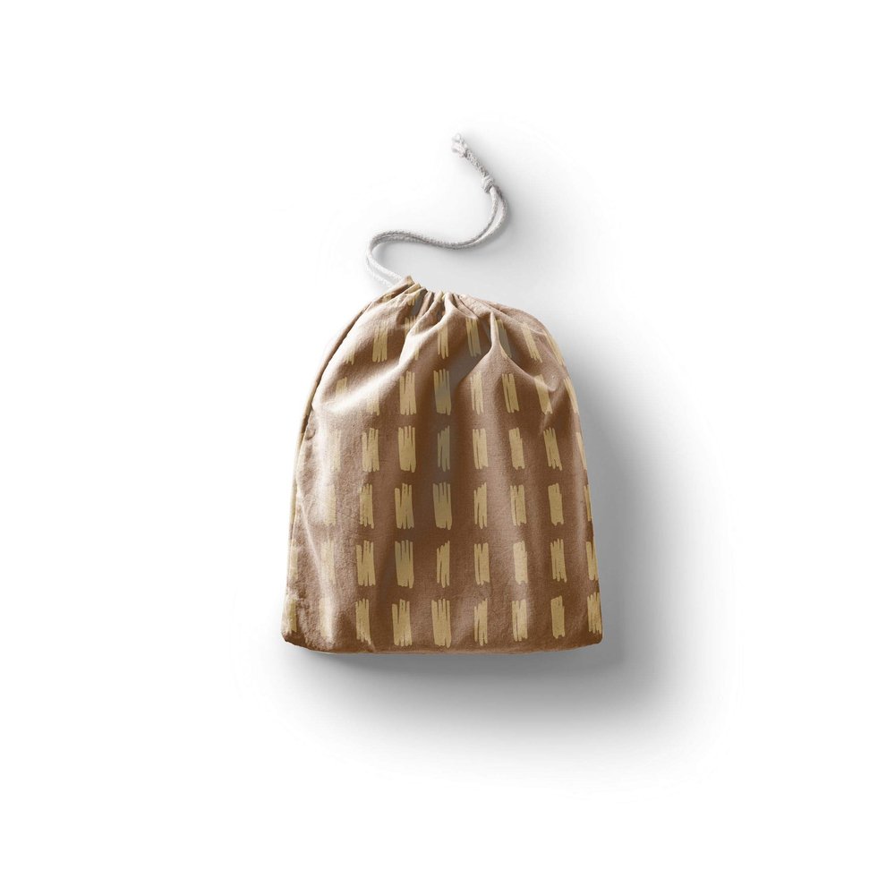 Le Jardin du Lin Printed Cotton Drawstring Bags