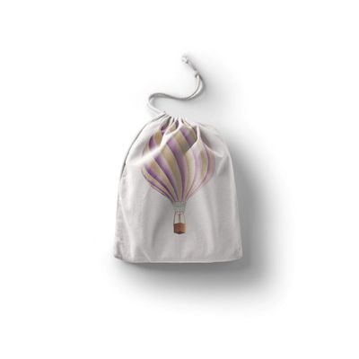 Le Jardin du Lin Printed Cotton Drawstring Bag, Reusable, Foldable, 12 x 15 cm