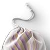 Le Jardin du Lin Printed Cotton Drawstring Bag, Reusable, Foldable, 12 x 15 cm view 3