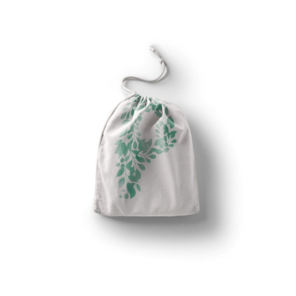 Le Jardin du Lin Printed Cotton Drawstring Bags