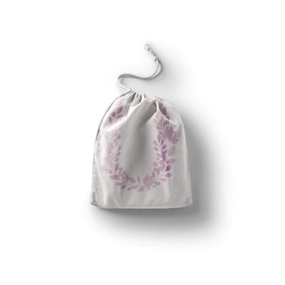 Le Jardin du Lin Printed Cotton Drawstring Shopping Bag, Reusable, Foldable, 12 x 15 cm