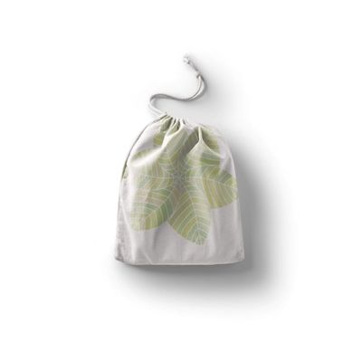 Le Jardin du Lin Printed Cotton Drawstring Bag, 12 x 15 cm
