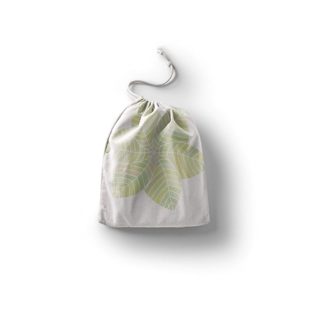 Le Jardin du Lin Printed Cotton Drawstring Bag, 12 x 15 cm