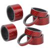 SALUTUYA Carbon Fiber Bicycle Stem Spacers, High Impact Resistance, 2-Piece Set, Fine Texture, Red view 3