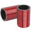 SALUTUYA Carbon Fiber Bicycle Stem Spacers, High Impact Resistance, 2-Piece Set, Fine Texture, Red view 4