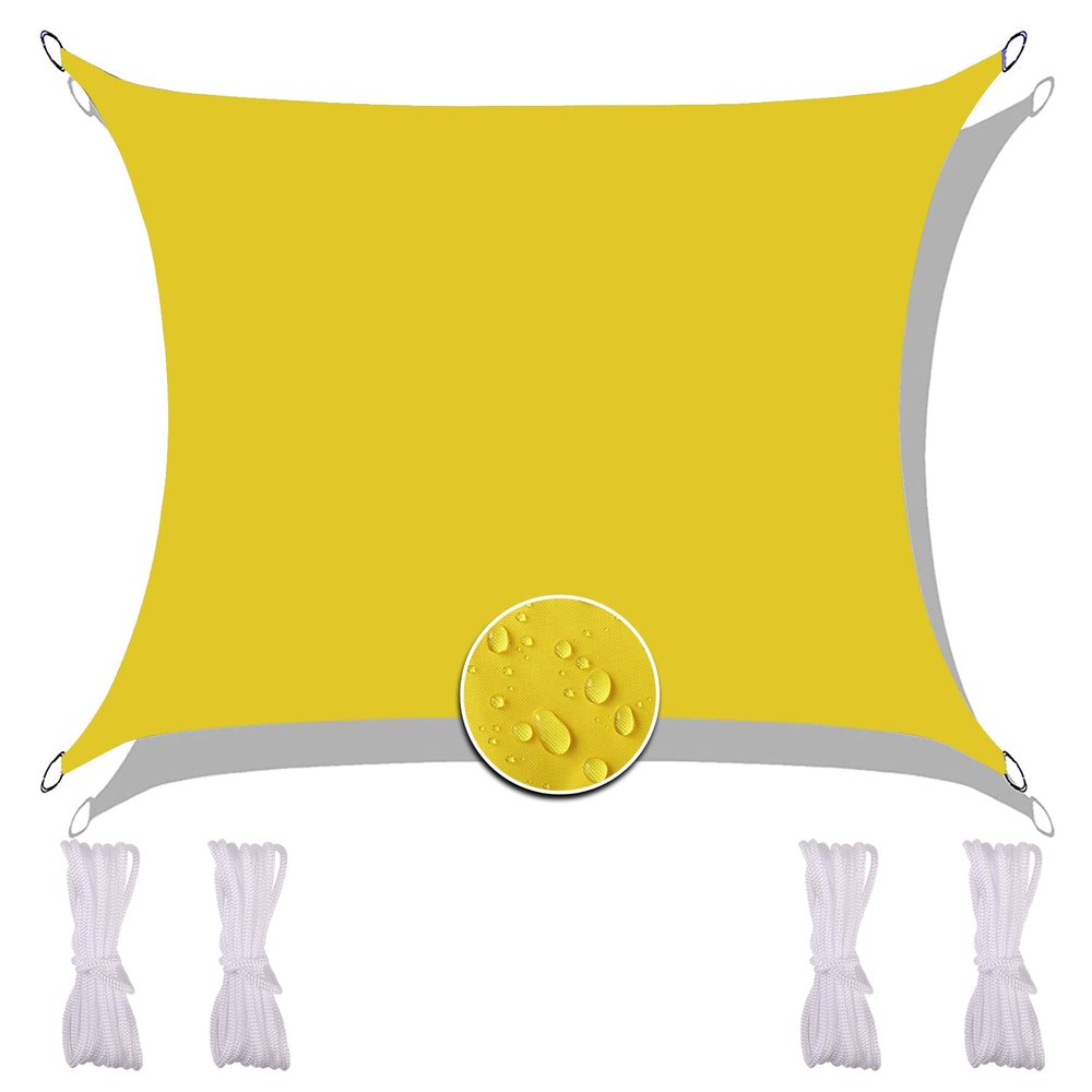 Redfire 4 x 5 m Sun Shade Sail, Yellow