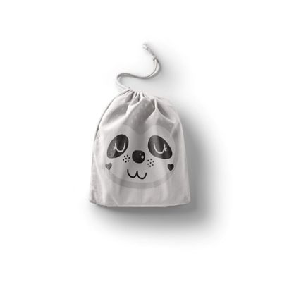 Le Jardin du Lin Printed Cotton Drawstring Bag, Reusable, Foldable, 12 x 15 cm