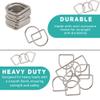 Trimming Shop Welded Metal D-Ring Buckles, 35 mm, Silver, 20-Pack view 3