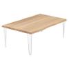 LAMO Manufaktur Solid Wood Table with Live Edge, 120 x 80 x 47 cm, Creative, Natural/White view 1