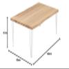 LAMO Manufaktur Solid Wood Table with Live Edge, 120 x 80 x 47 cm, Creative, Natural/White view 2