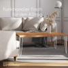 LAMO Manufaktur Solid Wood Table with Live Edge, 120 x 80 x 47 cm, Creative, Natural/White view 3