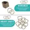 Trimming Shop Welded Metal D-Ring Buckles, 40 mm, Bronze, 20 Pieces view 3