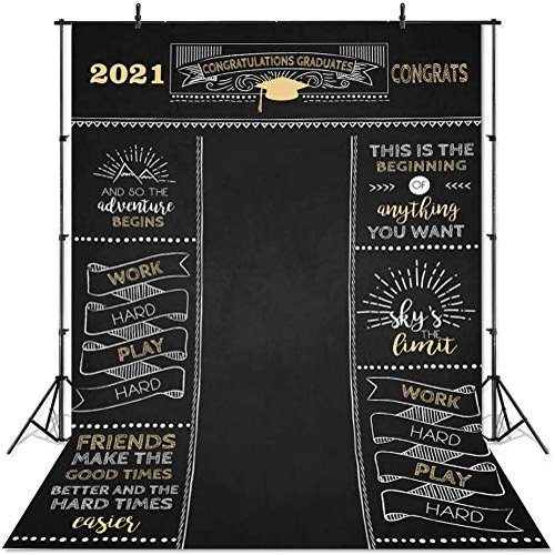 Avezano Graduation Party Photo Backdrop, Class of 2021, Prom Backdrop (1.8 x 2.4 m)