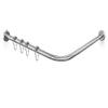 AWERQ L-Shaped Adjustable Stainless Steel Shower Curtain Rod, 70–95 cm view 1