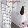 AWERQ L-Shaped Adjustable Stainless Steel Shower Curtain Rod, 70–95 cm view 2