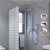 AWERQ L-Shaped Adjustable Stainless Steel Shower Curtain Rod, 70–95 cm view 3
