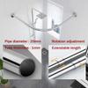 AWERQ L-Shaped Adjustable Stainless Steel Shower Curtain Rod, 70–95 cm view 4