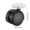 ZHTY Nylon Plate Casters with Brakes, 40/50 mm, Black, 4-Pack view 2