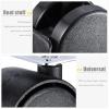 ZHTY Nylon Plate Casters with Brakes, 40/50 mm, Black, 4-Pack view 3