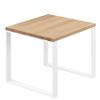 LAMO Manufaktur Solid Wood Table, 60 x 60 x 76 cm, Modern, Natural/White view 1