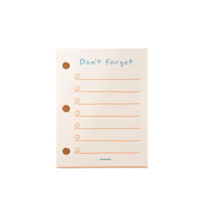 Cute Transparent 3-Ring Mini Notebook with Loose Sheets