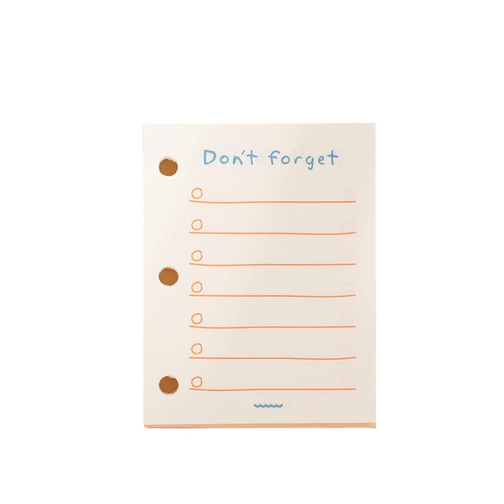 Cute Transparent 3-Ring Mini Notebook with Loose Sheets