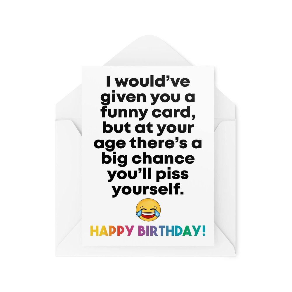 Tongue in Peach Funny Cards, Cheeky 40th, 50th, 60th or 70th Birthday Card for Sister or Mother, Greeting Card, Witty Humor, Banter, Rude, Insulting, Funny, CBH25