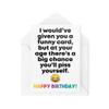 Tongue in Peach Funny Cards, Cheeky 40th, 50th, 60th or 70th Birthday Card for Sister or Mother, Greeting Card, Witty Humor, Banter, Rude, Insulting, Funny, CBH25 view 1