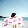 Chickw1 Microfiber Beach Towel, Lightweight and Quick-Drying, Flamingo, 10.80 x 180 cm view 3