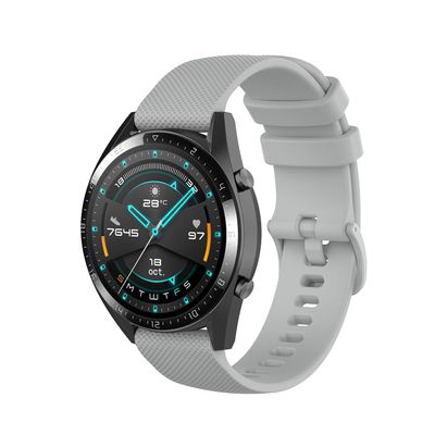 Wownadu 22 mm Quick-Release Sport Silicone Replacement Band, Compatible with Garmin Forerunner 255/265, Venu 3, Vivoactive 4 and Fossil Gen 5/6 44 mm, Gray