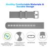 Wownadu 22 mm Quick-Release Sport Silicone Replacement Band, Compatible with Garmin Forerunner 255/265, Venu 3, Vivoactive 4 and Fossil Gen 5/6 44 mm, Gray view 2