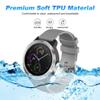 Wownadu 22 mm Quick-Release Sport Silicone Replacement Band, Compatible with Garmin Forerunner 255/265, Venu 3, Vivoactive 4 and Fossil Gen 5/6 44 mm, Gray view 4