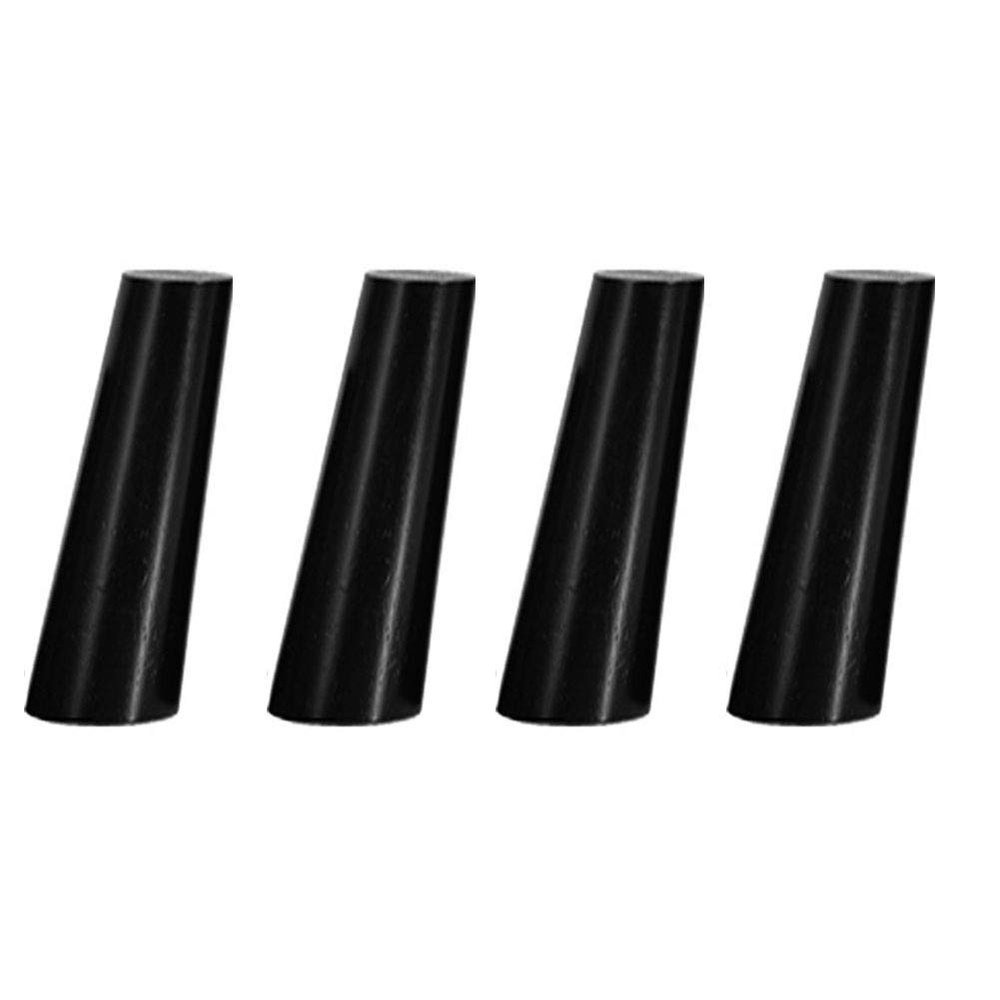 4-Piece Solid Wood Furniture Legs, Tapered Replacement Legs with Mounting Plates and Screws, 15 cm